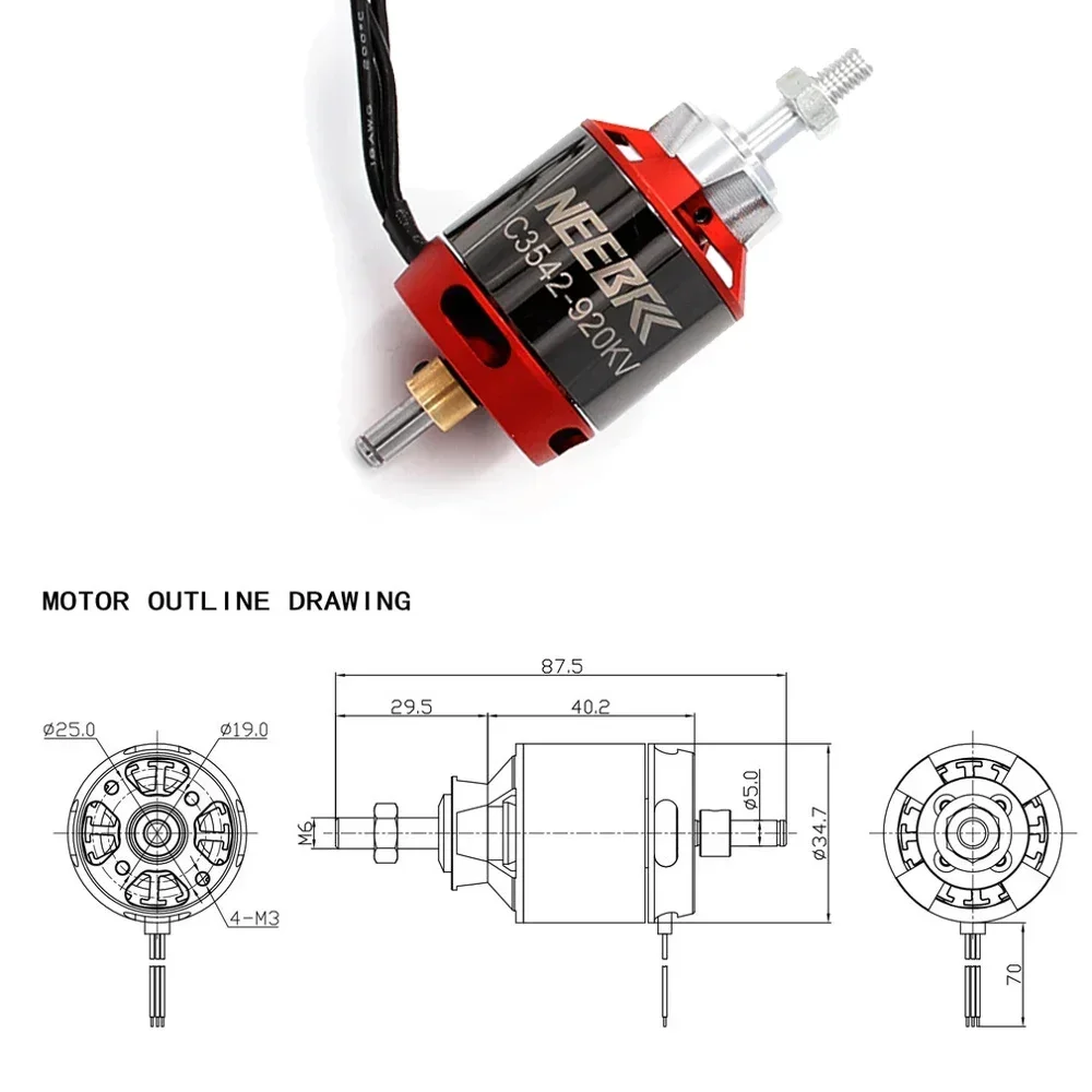 1/2/4PCS 3542 920KV 1400KV Out - Brushless Motor Thrust Test Stand recensione e prezzo